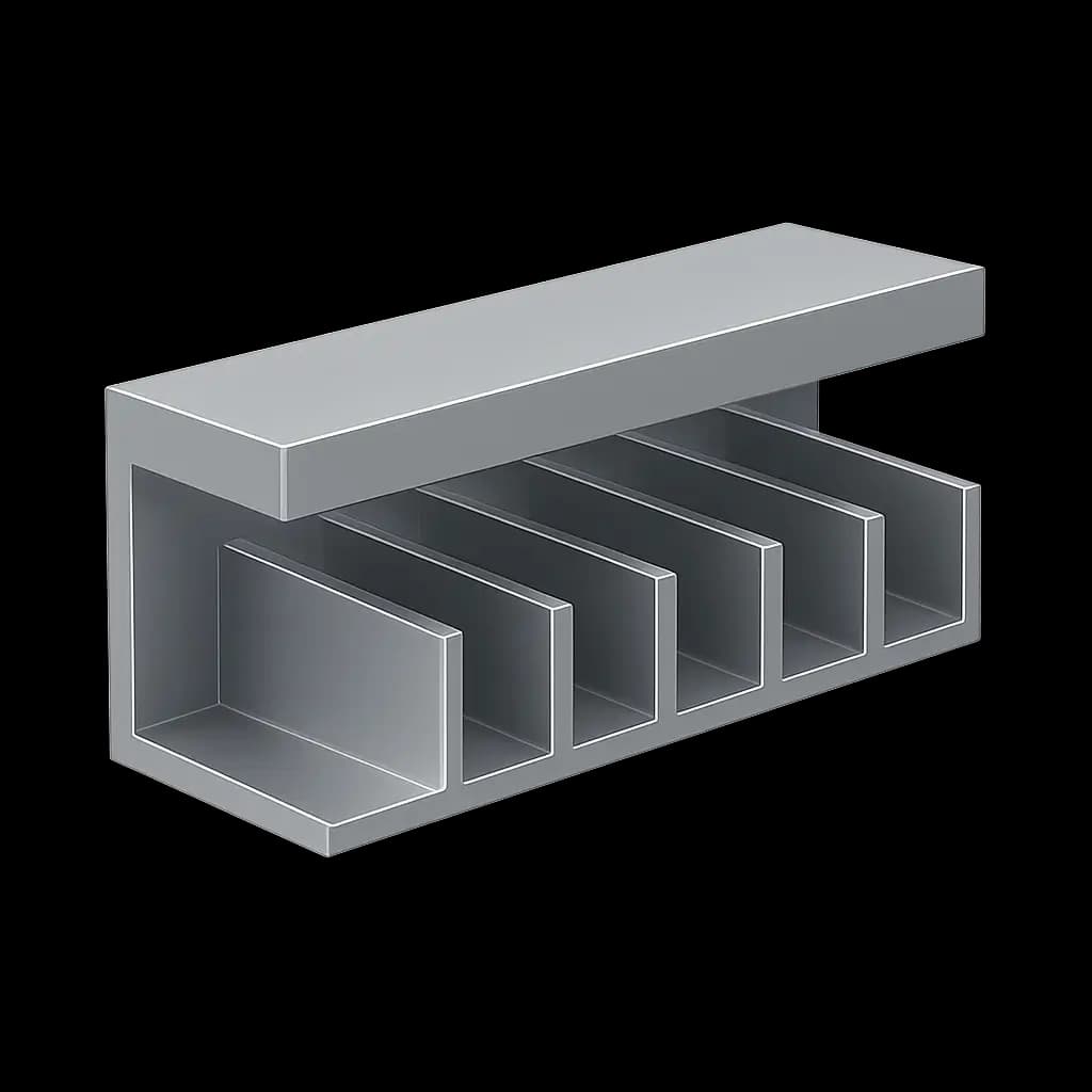 Швеллер алюминиевый