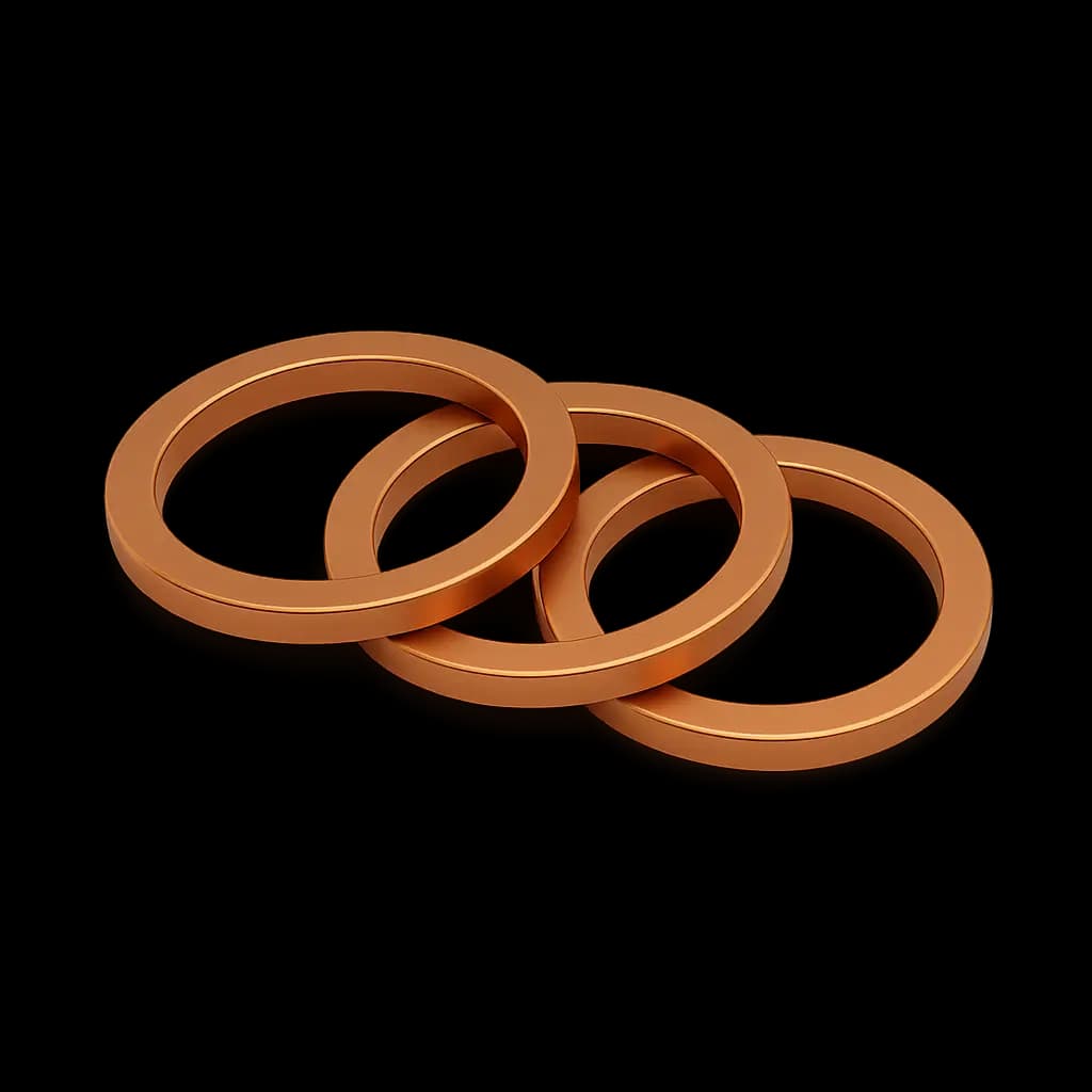 Медная шайба М10 34х58х0,8 мм для тормозных шлангов